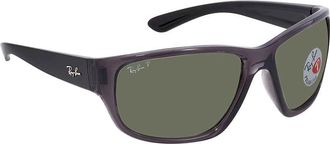 Ray-Ban RayBan RB4300 Rectangle Polar Green AR Blue Sunglasses RB4300 705/O963