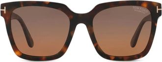 Tom Ford Eyewear Selby square-frame sunglasses - women - Acetate - 55 - Brown