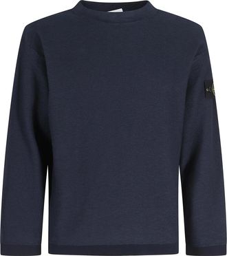 Stone Island Patch Sweater - Heren - Longsleeves - Blauw - S - Tops