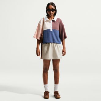 Nike Womens Nike Sportswear Loose Woven Skirt in Grey | IO1499-072