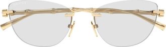 Gucci Cat-eye Zonnebril - Dames - Brillen - Geel - 55 MM - Nylon - Accessoires