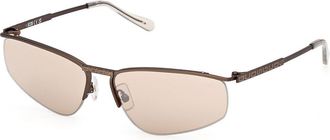 GCDS GD0071 35G Mens Sunglasses Brown Size 60