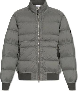 Stone Island Zip-up Jas - Heren - Winterjassen - Grijs - M - Jassen