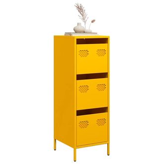 Berkfield Home Highboard Mustard Yellow 39x35x103.5 cm Steel
