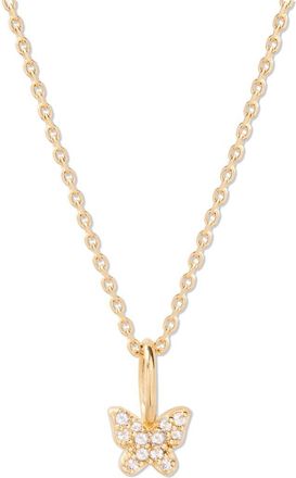 Brook & York Adeline Butterfly Pendant Necklace in Gold at Nordstrom