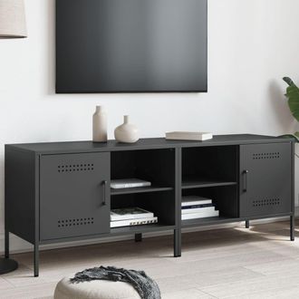 Berkfield Home TV Cabinets 2 pcs Black 68x39x50.5 cm Steel