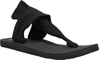 Sanuk Sling Soft Top Womens Shoes Black : 5 B - Medium, Textile