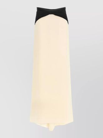 Valentino Garavani couture cady skirt maxi length ruched waistband