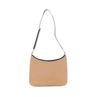 Prada Pre-owned Shoulder Bags, female, Beige, Size: ONE SIZE Pre-owned Leather Shoulder Bag