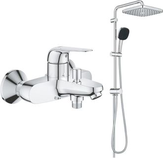 GROHE Pack Mezclador Mec&aacute;nico De Ba&ntilde;o/ducha Grohe Swift + Columna Grohe Vitalio Comfort 250 Con Inversor, Acabado Cromado
