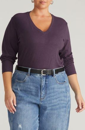 Universal Standard Light As Air Long Sleeve Top in Purple Jewel at Nordstrom, Size Xl