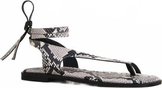 A.Emery Womens Heidi Sandal In Eggshell Snake