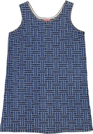 Kenzo Weave Pattern Denim Dress, Size Large