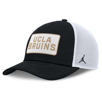 Nike Jordan Mens UCLA On-Field Rise Jordan Brand College Trucker Adjustable Hat in White | JC97093NUCL-EST