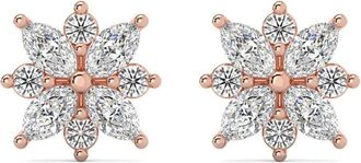 Pompeii3 1/2Ct Marquise Star Diamond Earrings 14k Gold Earrings Lab Grown