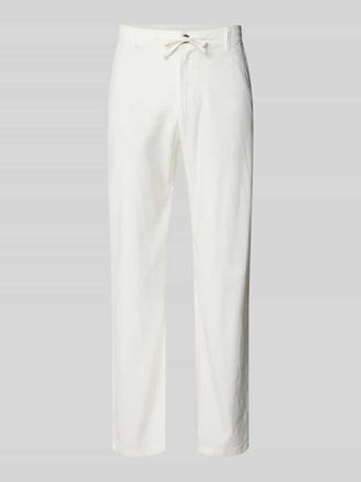Selected Loose Fit Leinenhose mit Tunnelzug Modell BRODY in Offwhite, Gr&ouml;&szlig;e XXL