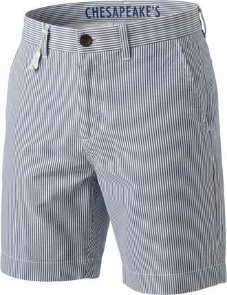 CHESAPEAKE'S Korte Broeken, Heren, Blauw, W32, Katoen, Seersucker Boat Short Mantucket
