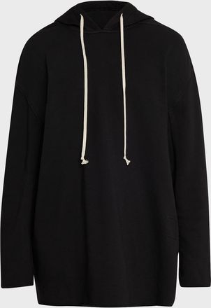 DRKSHDW RICK OWENS Mens Cotton Raw-Edge Oversized Hoodie
