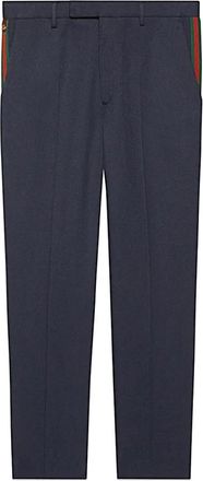 Gucci Straight Trousers, male, Blue, Size: S Stylish Pants for Men