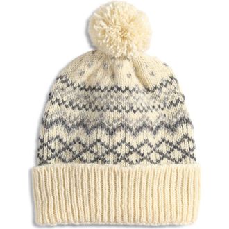 Thom Browne Fair Isle Float Jacquard Wool & Mohair Beanie in White at Nordstrom, Size Medium