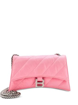 Balenciaga xs Crush quilted flap shoulder bag - Rosa