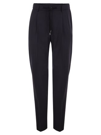 PESERICO Pantalones jogger de sastre en mezcla de lana el&aacute;stica de Peserico