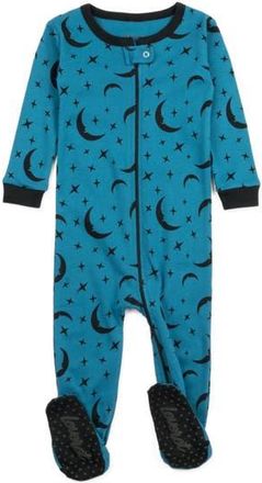 Leveret Footed Cotton Matching Family Pajamas, Whimsy & Fantasy Prints in Moon at Nordstrom, Size 18-24M