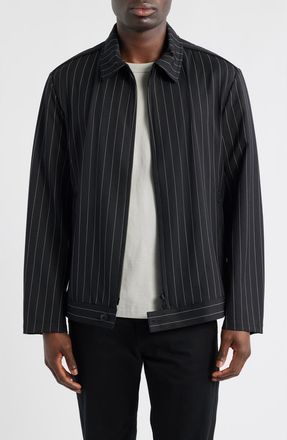 Yohji Yamamoto Refined Pinstripe Jacket in Black at Nordstrom, Size X-Large