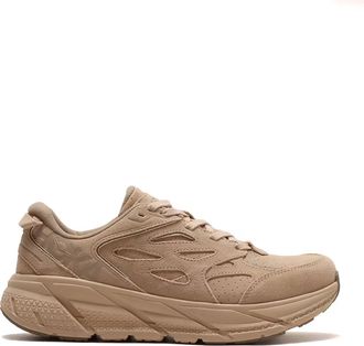Hoka One One One One Clifton L 1122571-SSDD Men Shifting Sand Suede Running Shoes TF6612 (Beige,11)