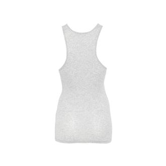 Entire studios Racer Back Cotton Tank Top - Gray