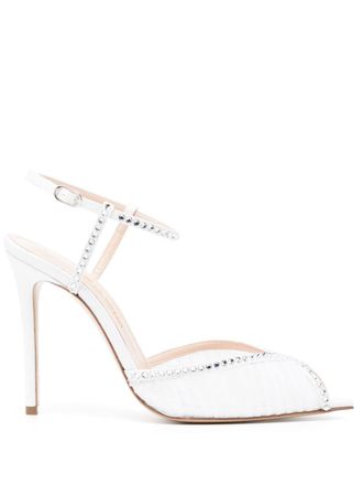 Andrea Wazen 105mm Katy pumps - White