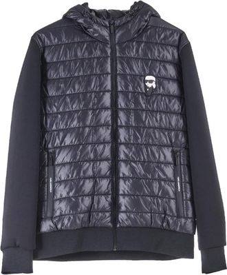 Karl Lagerfeld Piumino Cappuccio Karl - Heren - Winterjassen - Zwart - XL - Jassen