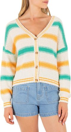 Hurley Key West Cardigan in Ivory/Marigold at Nordstrom, Size X-Small