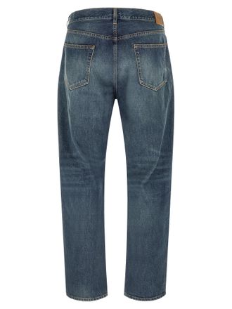 Saint Laurent Mens Blue Cotton Straight-Leg Jeans Clothing