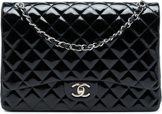 Chanel Tweedekans Maxi Classic Patent Double Flap