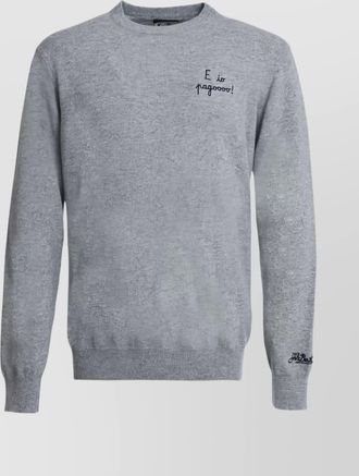 MC2 Saint Barth crew neck long sleeve embroidered sweatshirt