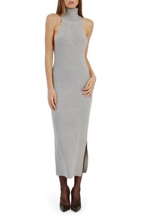 Bardot Mariano Turtleneck Sleeveless Rib Sweater Dress in Grey at Nordstrom Rack, Size Small