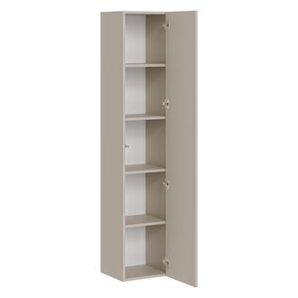 Dmora Columna Chiari, 4 Estantes, 1 Puerta, Soporta 3 Kg Por Estante, 35x32x168h Cm Beige