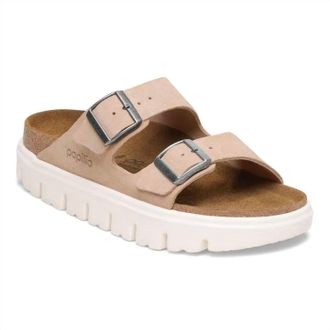 Papillio Womens Arizona Chunky Suede Sandal - Narrow In Warm Sand
