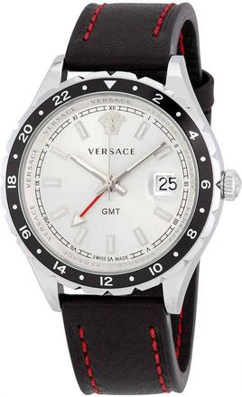 Versace Hellenyium GMT Silver Dial Mens Watch V11070017