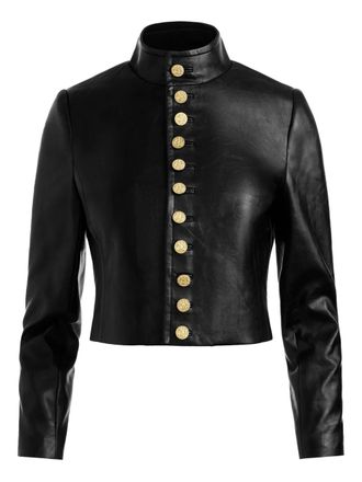 Alice & Olivia Emerson buttoned military jacket - Black