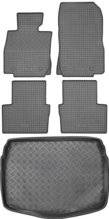 OEM Juego De Alfombrillas De Goma Para Coche Y Alfombrilla Para Maletero Para Mazda Cx-3 Crossover (2015-2018)