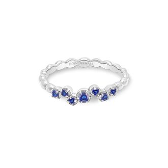 Dower & Hall 14k Stargazer Narrative Ring with Blue Sapphire