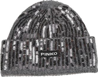 Pinko Bembusa Beanie - Dames - Hoeden - Grijs - ONE Size - Accessoires