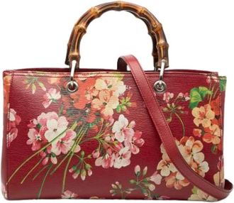 Gucci Pre-owned Handbags, female, Red, Size: ONE SIZE Pre-owned Bamboo Shopper