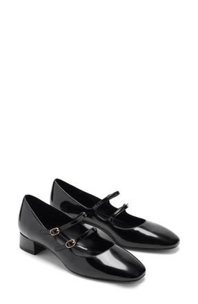 Mango Mary Jane Flat in Black at Nordstrom, Size 7.5Us