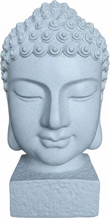 Relaxdays Relaxdays Cabeza De Buda 70x45x45 Cm - Decoraci&oacute;n Zen Sal&oacute;n/jard&iacute;n, Resistente A La Intemperie Y Heladas, Blanca