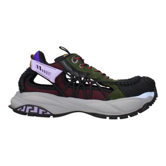 Versace Multicolor Leather Athletic Trainers