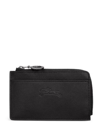 Longchamp Le Pliage embossed leather cardholder - women - Leather - One Size - Black