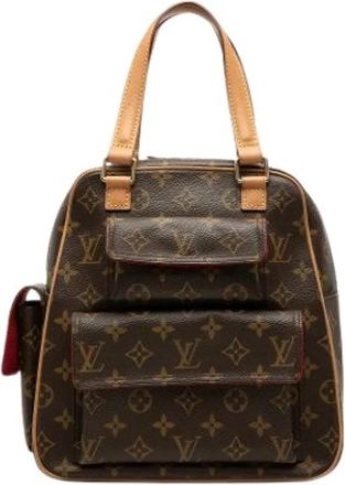 Louis Vuitton Pre-owned Excentri-Cite Handtas - Dames - Vintage Handtas - Bruin - ONE Size - Leer - Vintage